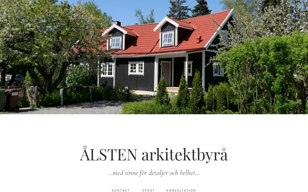 Startsidan på alstenark.se