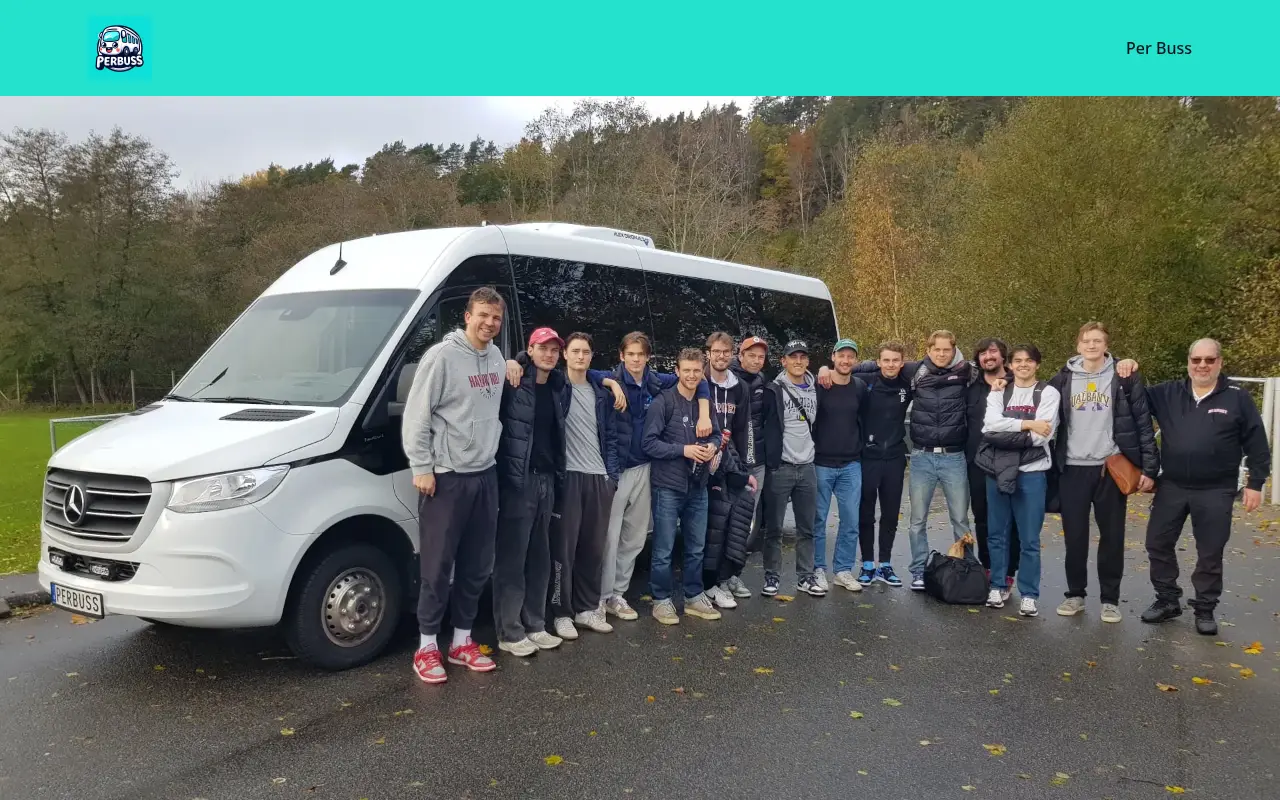 Startsidan på perbuss.se